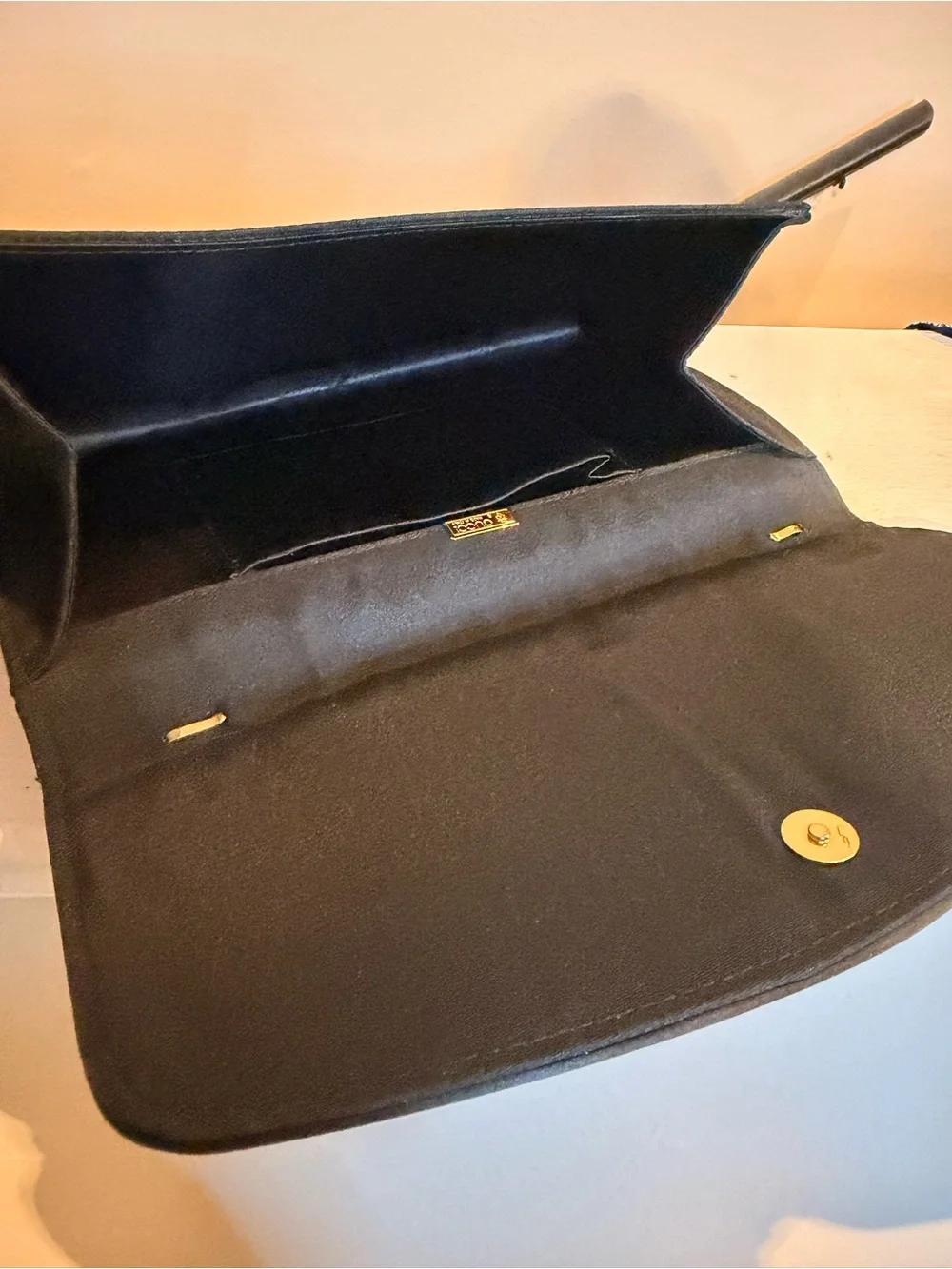 Vintage Gucci Black Satin Bow Evening Clutch Formal Designer Bag